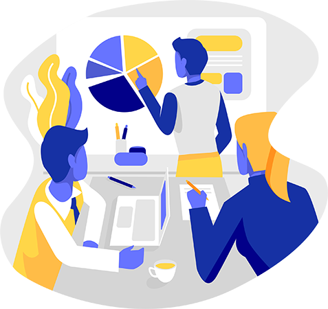 Animation of team meeting